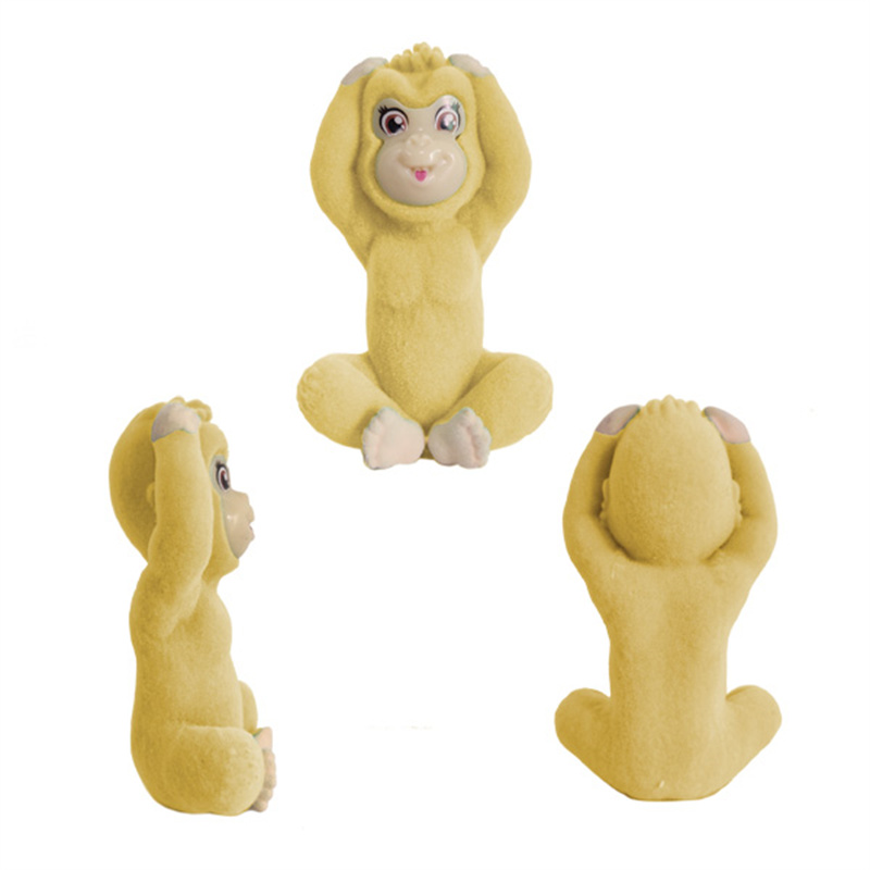 Fuzzy Chimp - мали пластични играчки за животни WJ0070 Lit1