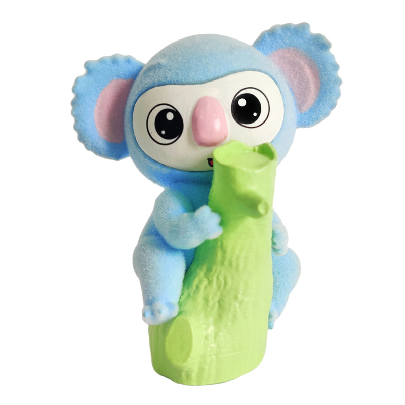 Promotional Flocked Animal Figure Koala Toys kanggo Ke1