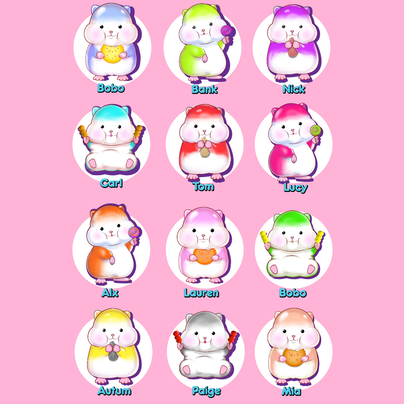 WJ9601-Weijun-Rainbow-Hamster-Plastic-Speelgoed-Figuur2